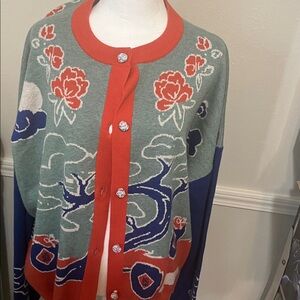 Floral Patterned Cardigan